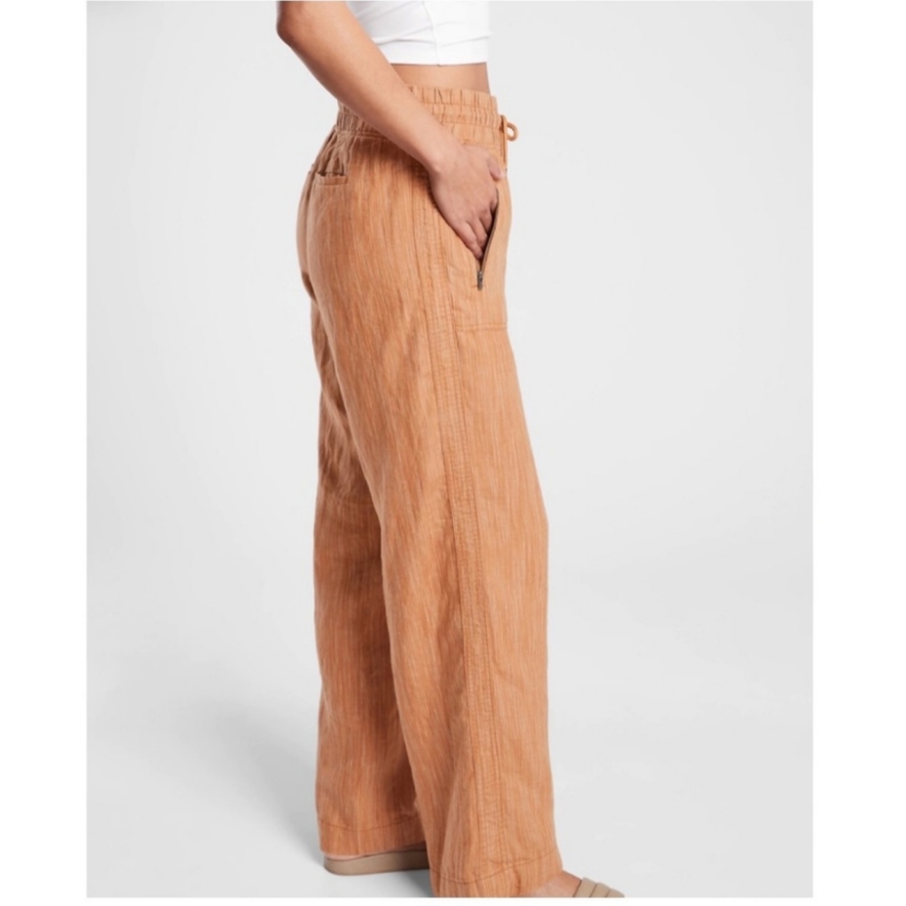 Athleta Cabo Linen Textured Wide Leg Pant Size 4 - Picture 13 of 15